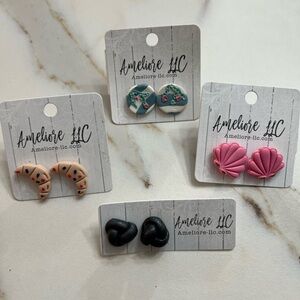 Ameliore LLC Women's Earring Collection - Pink, Black, Green, Tan